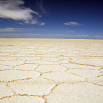 Der Salar de Uyuni in Bolivien, ein ausgetrockneter Salzsee