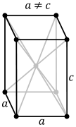 Kristallsystem tetragonal, körperzentriert