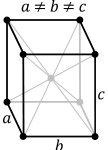 Kristallsystem, rhombisch, körperzentriert
