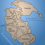 Der Superkontinent Pangäa und der "Urozean" Panthalassa